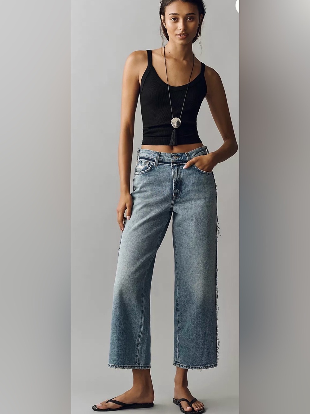 🔥7 For All Mankind Light Blue Straight Ankle Jeans🔥